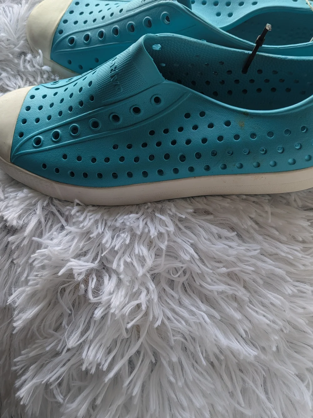Native Teal Slip-Ons for Kids
